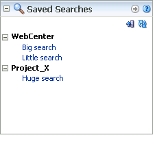 Saved searches in the Sidebar