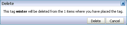 Delete dialog box