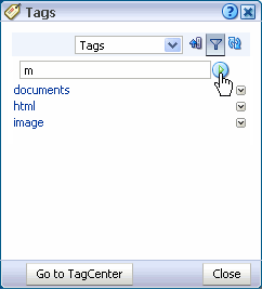 Filtered Tags list
