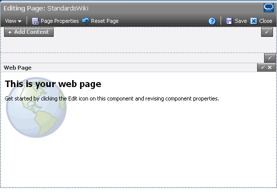 Page based on Web style viewed in Oracle Composer