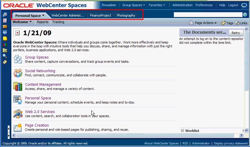 Group spaces