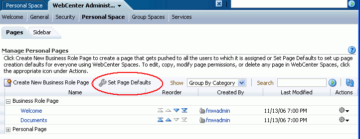 Editing Personal Pages