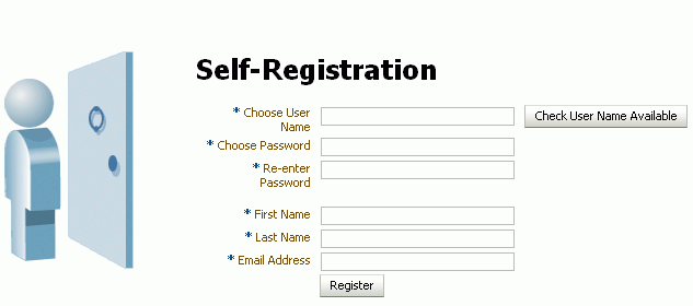 Default Self-Registration Page