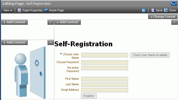 Customiizing the Self-Registration Page