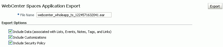 Select the Archive to be Exported