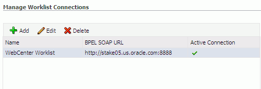 Configuring Worklist Connections