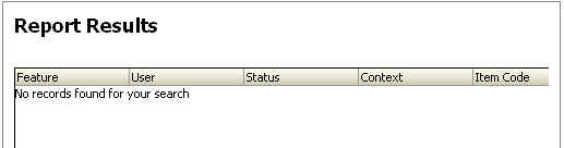 Report Results panel