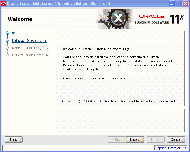 welcome screen