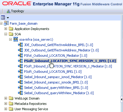 Oracle Enterprise Manager console