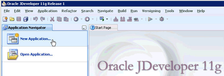 Application Navigator tab