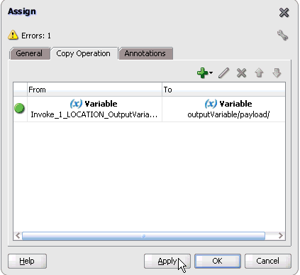Assign dialog box