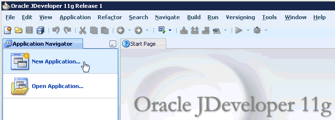 Application Navigator tab