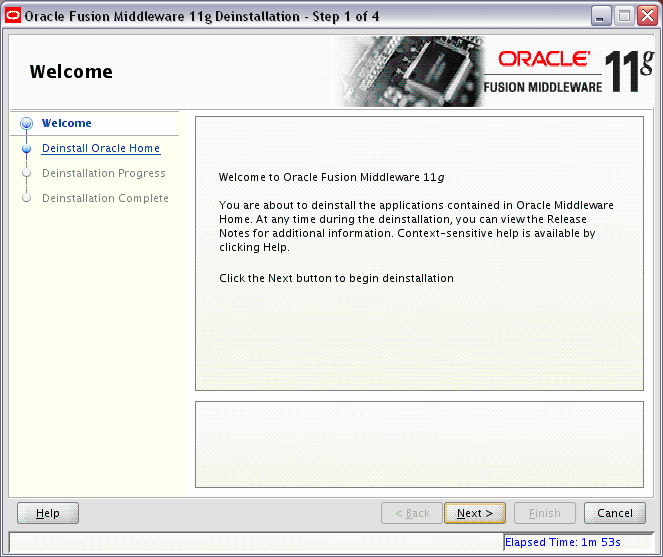 welcome screen