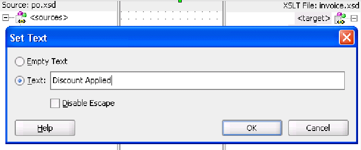 Set Text Dialog Box
