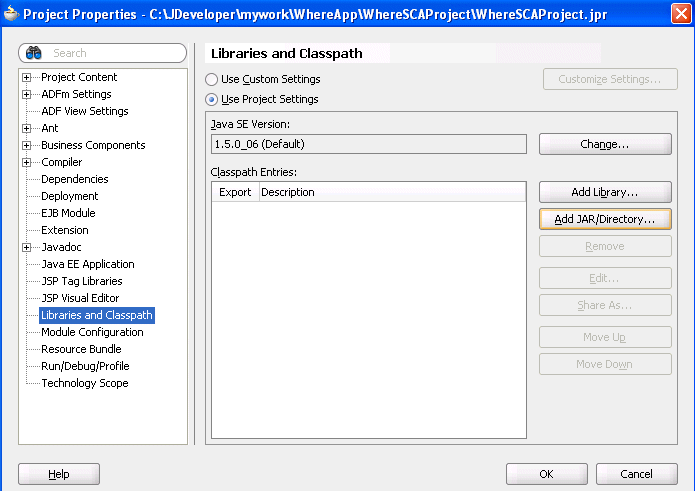Adding a BPEL library to a BPEL project
