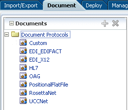 Document protocols available in Oracle B2B