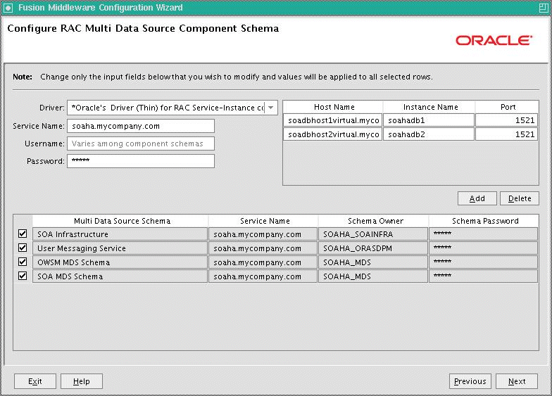 Configure RAC Multi Data Sources