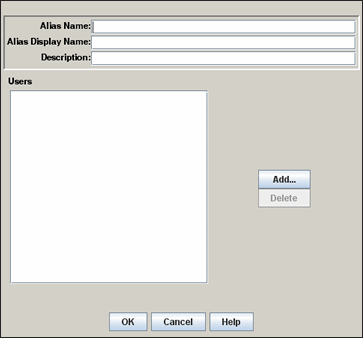 Surrounding text describes Add User Alias screen.