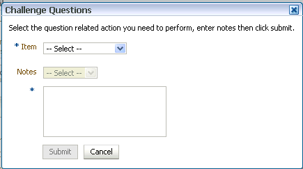 The challenge questions dialog is shown.