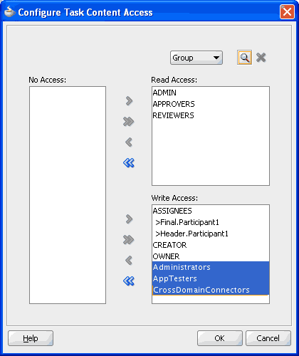 Groups Added to Access Rule