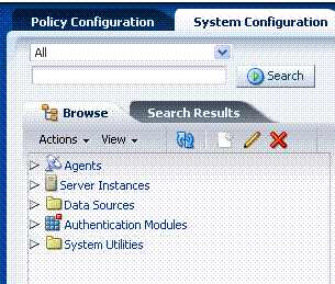 System Configuration Tab and Navigation Tree
