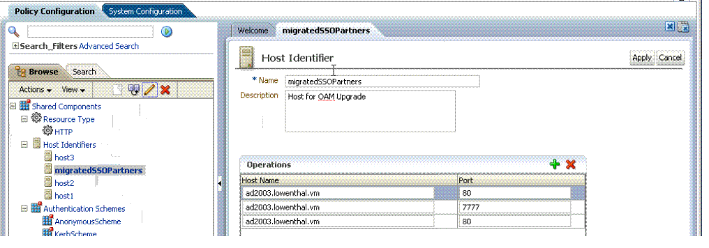 Host Identifier for migratedSSOPartners