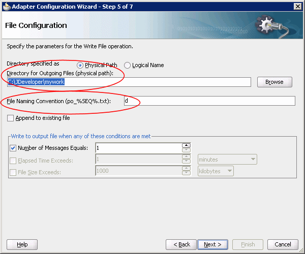 The File Configuration Screen