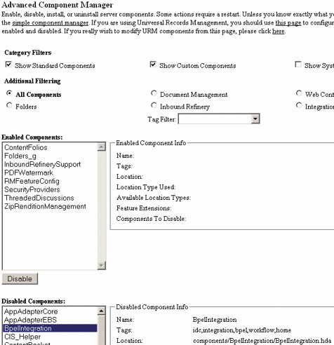 Advanced Component Manager