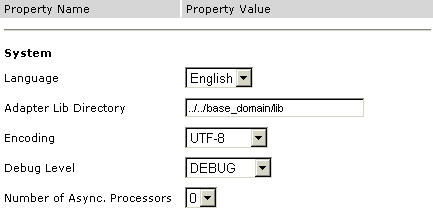 BSE configuration page