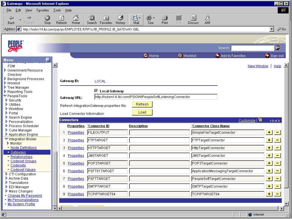 Gateway ID pane