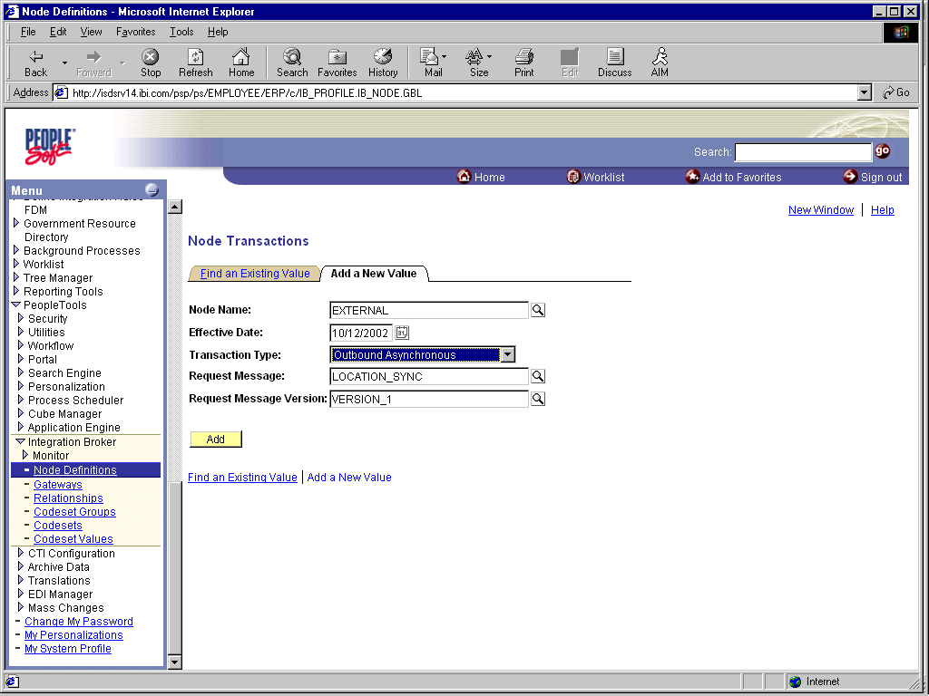 Node Transactions pane