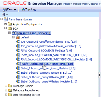 Oracle Enterprise Manager console