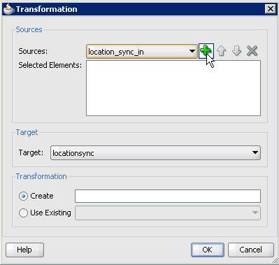 Transformation dialog