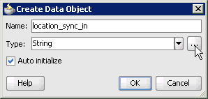 Create Data Object dialog