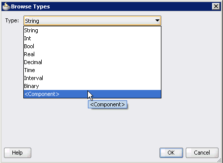 Browse Types dialog