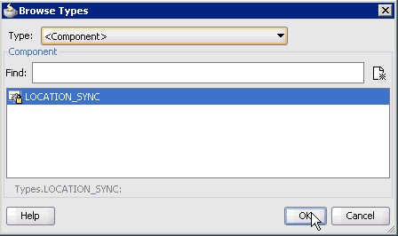 Browse Types dialog