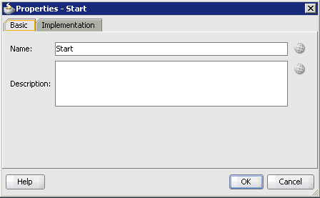 Properties - Start dialog