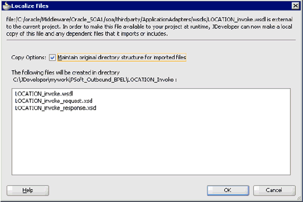 Localize Files dialog box