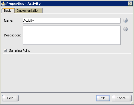 Properties - Activity dialog