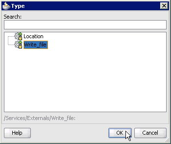 Type dialog