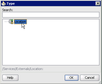 Type dialog