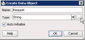 Create Data Object dialog