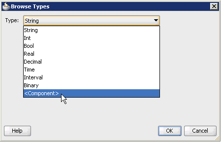 Browse Types dialog