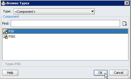 Browse Types dialog