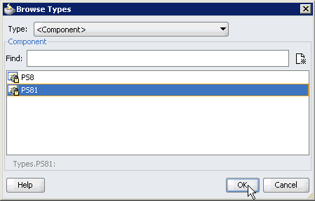 Browse Types dialog