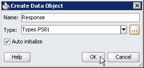 Create Data Object dialog