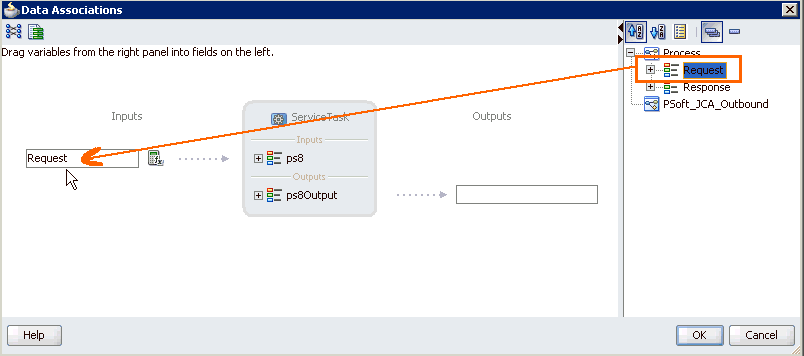 Data Associations dialog