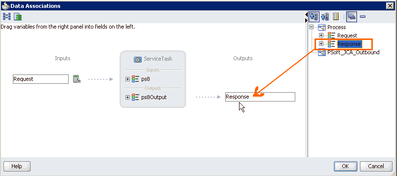 Data Associations dialog