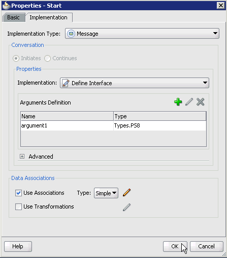 Properties - Activity dialog