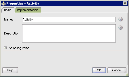 Properties - Activity dialog